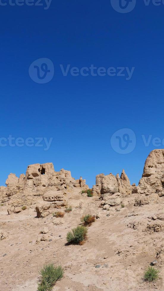 Ruinen von Jiaohe liegen in der Provinz Xinjiang China. foto