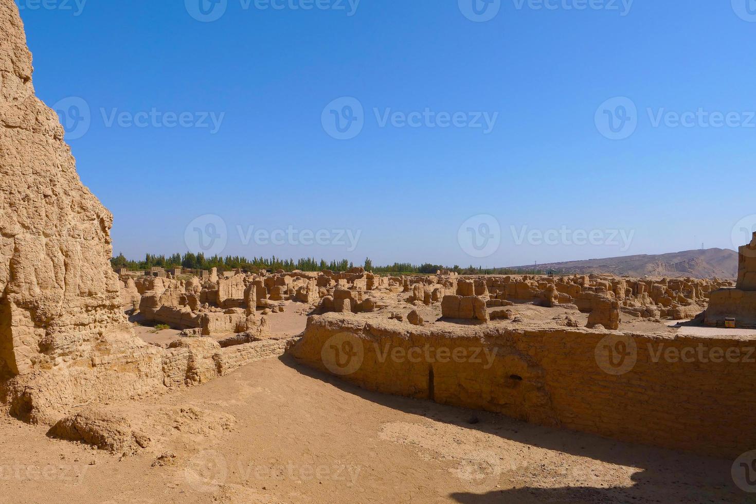 Ruinen von Jiaohe liegen in der Provinz Xinjiang China. foto