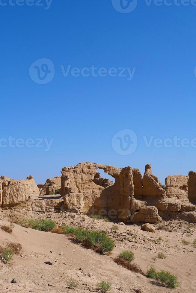 Ruinen von Jiaohe liegen in der Provinz Xinjiang China. foto