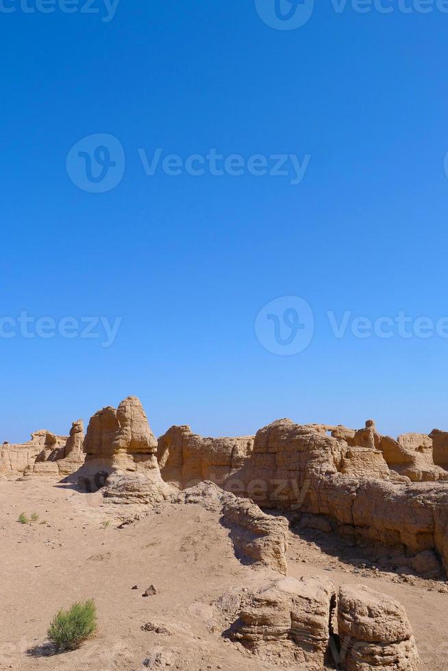 Ruinen von Jiaohe liegen in der Provinz Xinjiang China. foto