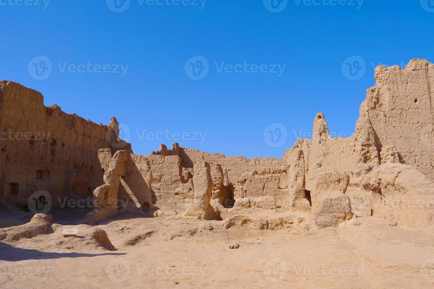 Ruinen von Jiaohe liegen in der Provinz Xinjiang China. foto