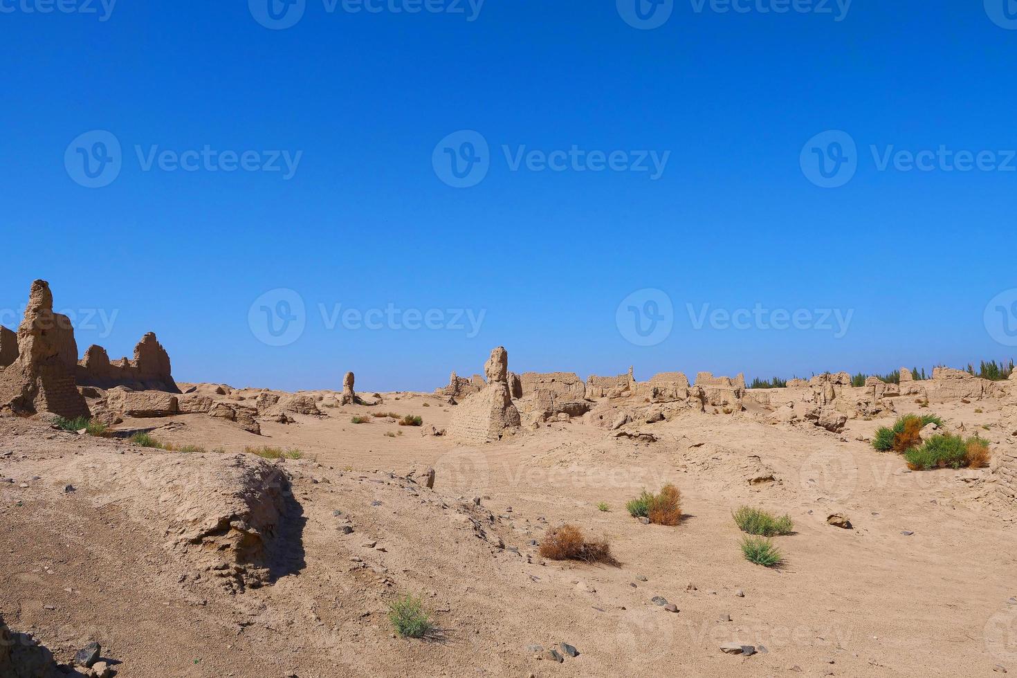 Ruinen von Jiaohe liegen in der Provinz Xinjiang China. foto