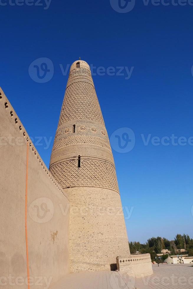 Emin Minarett oder Sugong Turm in Turpan Xinjiang, China. foto