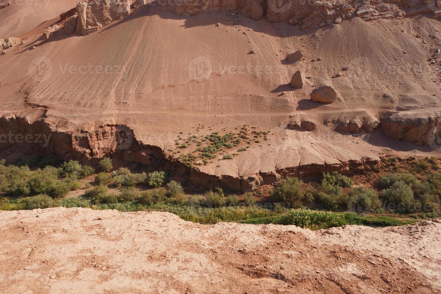 Flammendes Bergtal in der Provinz Turpan Xinjiang China. foto