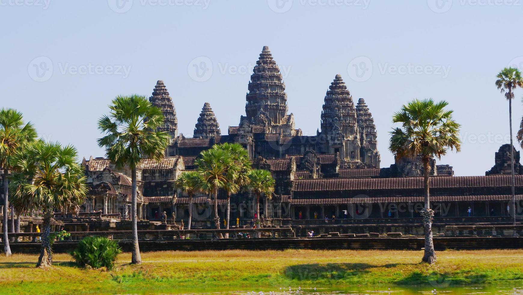 Antike Tempelanlage Angkor Wat in Siem Reap, Kambodscha foto