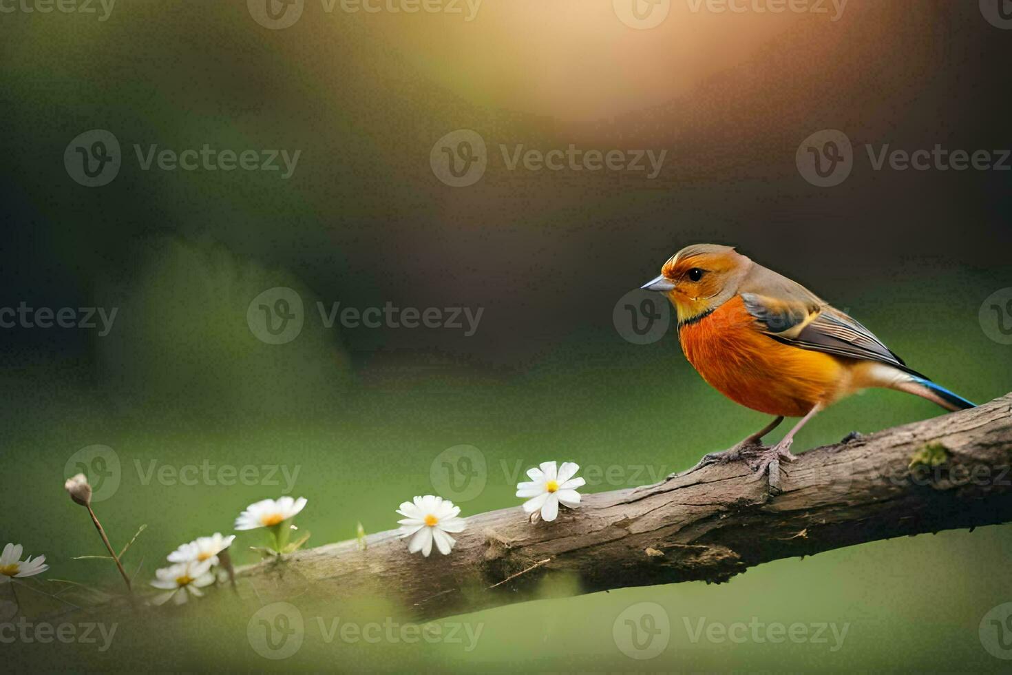 Foto Hintergrund Natur, das Sonne, Blumen, Vogel, Vogel, Vogel, Vogel, Vogel,. KI-generiert