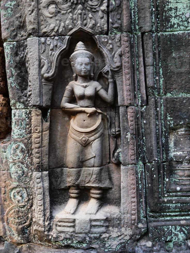 Steinbildhauen im Ta Som Tempel, Siem Reap Kambodscha. foto