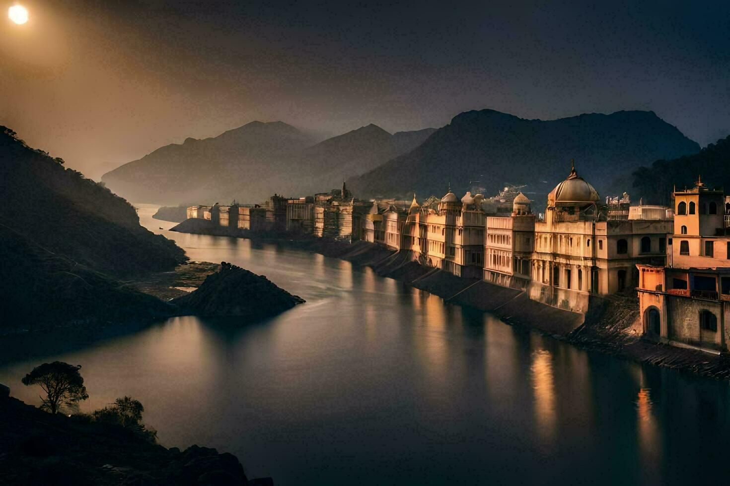 das Stadt von udaipur im Rajasthan, Indien. KI-generiert foto