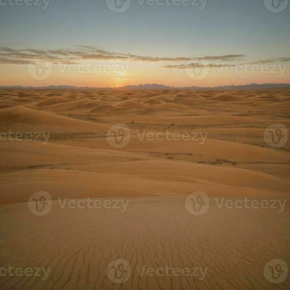 ai generativ Bild von Sand Dünen von Wüste im Tageszeit. foto