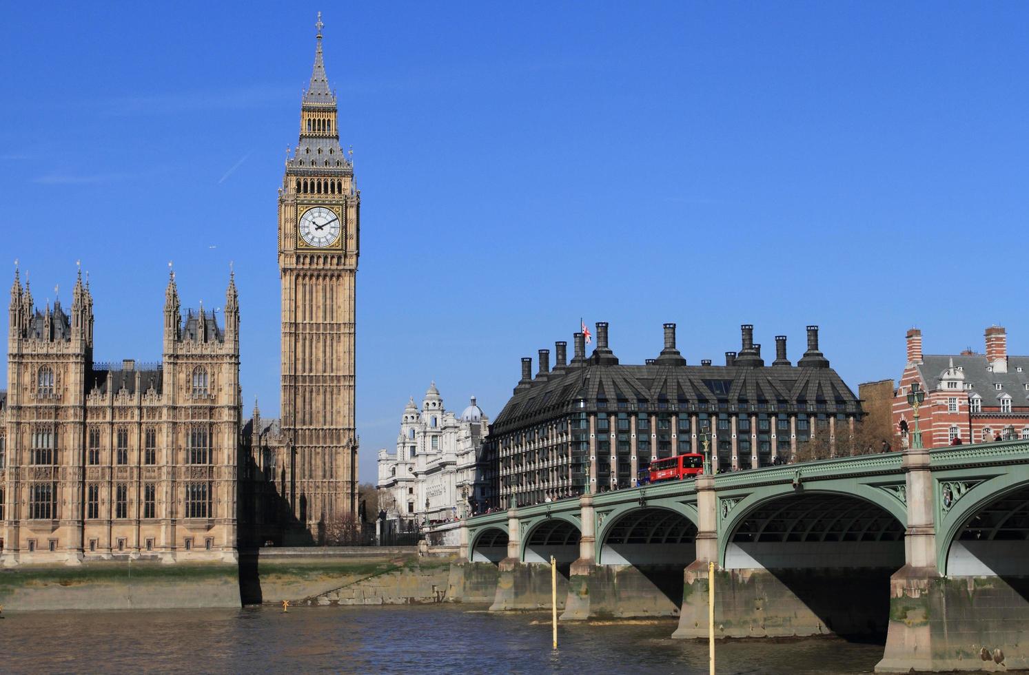 Big Ben und Westminster Palace in London, Großbritannien foto