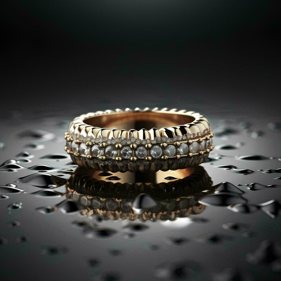 Damen Ring Schmuck, ai generativ foto