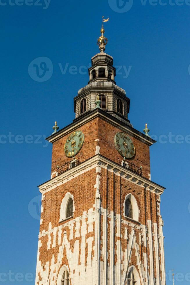 Rathausturm auf dem Hauptplatz von Krakau foto