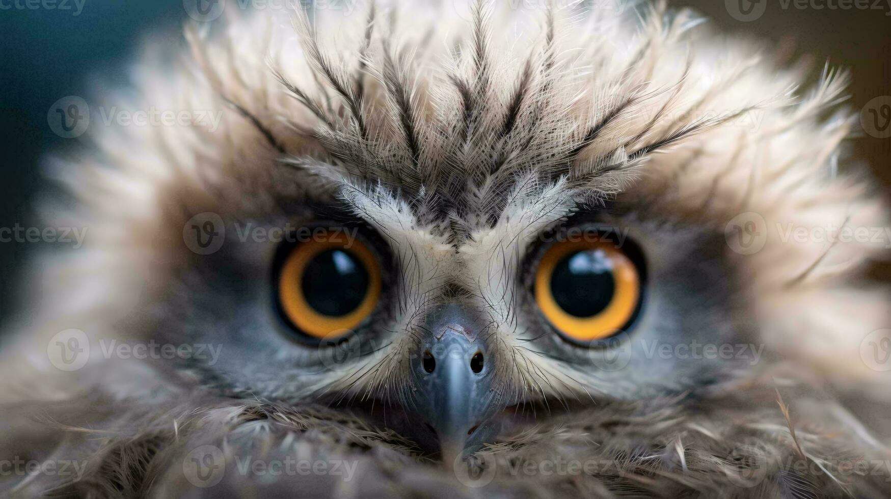 ein schließen oben von ein Eule ai generiert foto