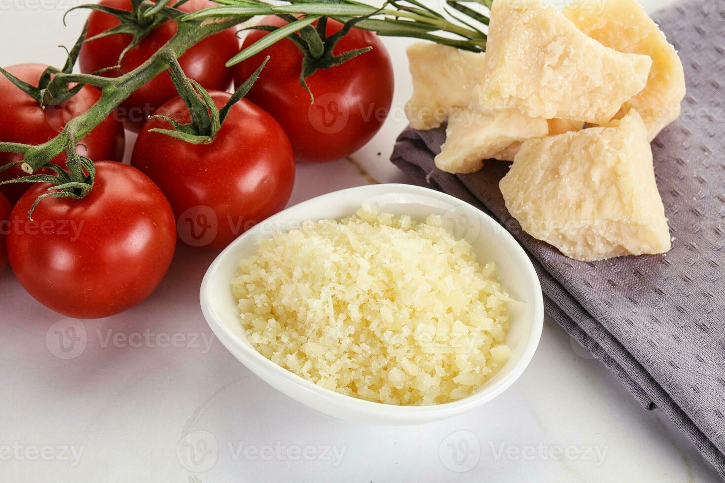 geschreddert Italienisch schwer Parmesan Käse foto