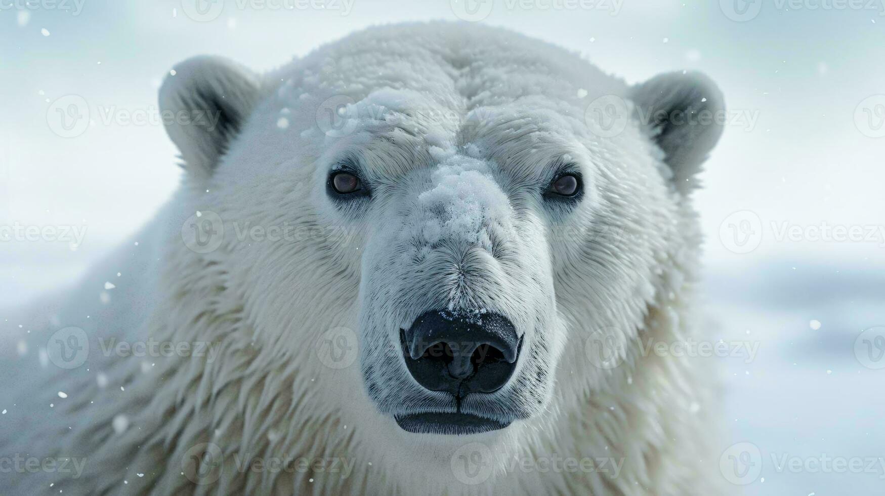 ein Polar- Bär im das Schnee ai generiert foto