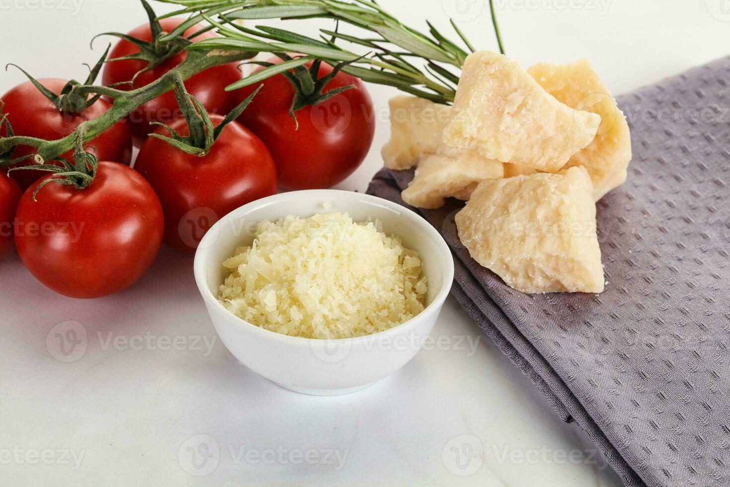 geschreddert Italienisch schwer Parmesan Käse foto