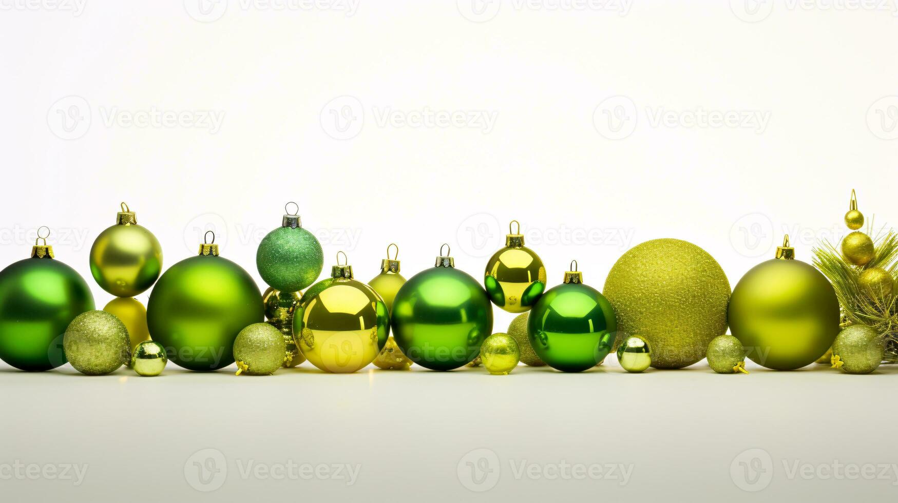 ai generativ festlich Weihnachten Ornamente mit faszinierend Farbe Variationen auf ein Single Farbe Hintergrund foto