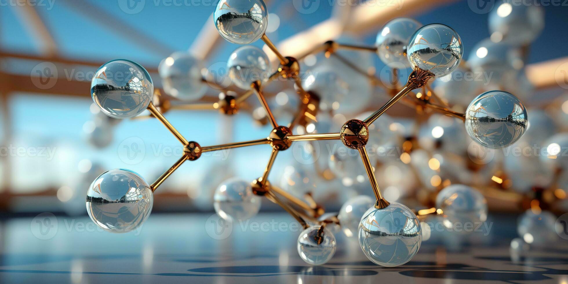 generativ ai, abstrakt molekular Form, Single Amino Acid Molekül. Chemie Medizin Bildung foto