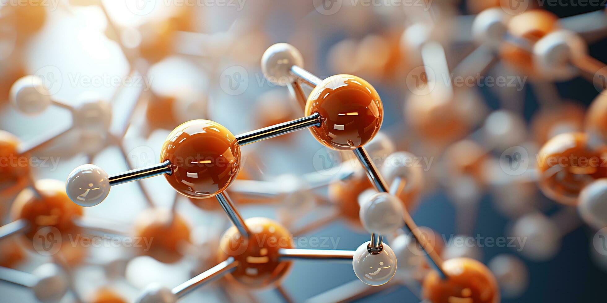 generativ ai, abstrakt molekular Form, Single Amino Acid Molekül. Chemie Medizin Bildung foto