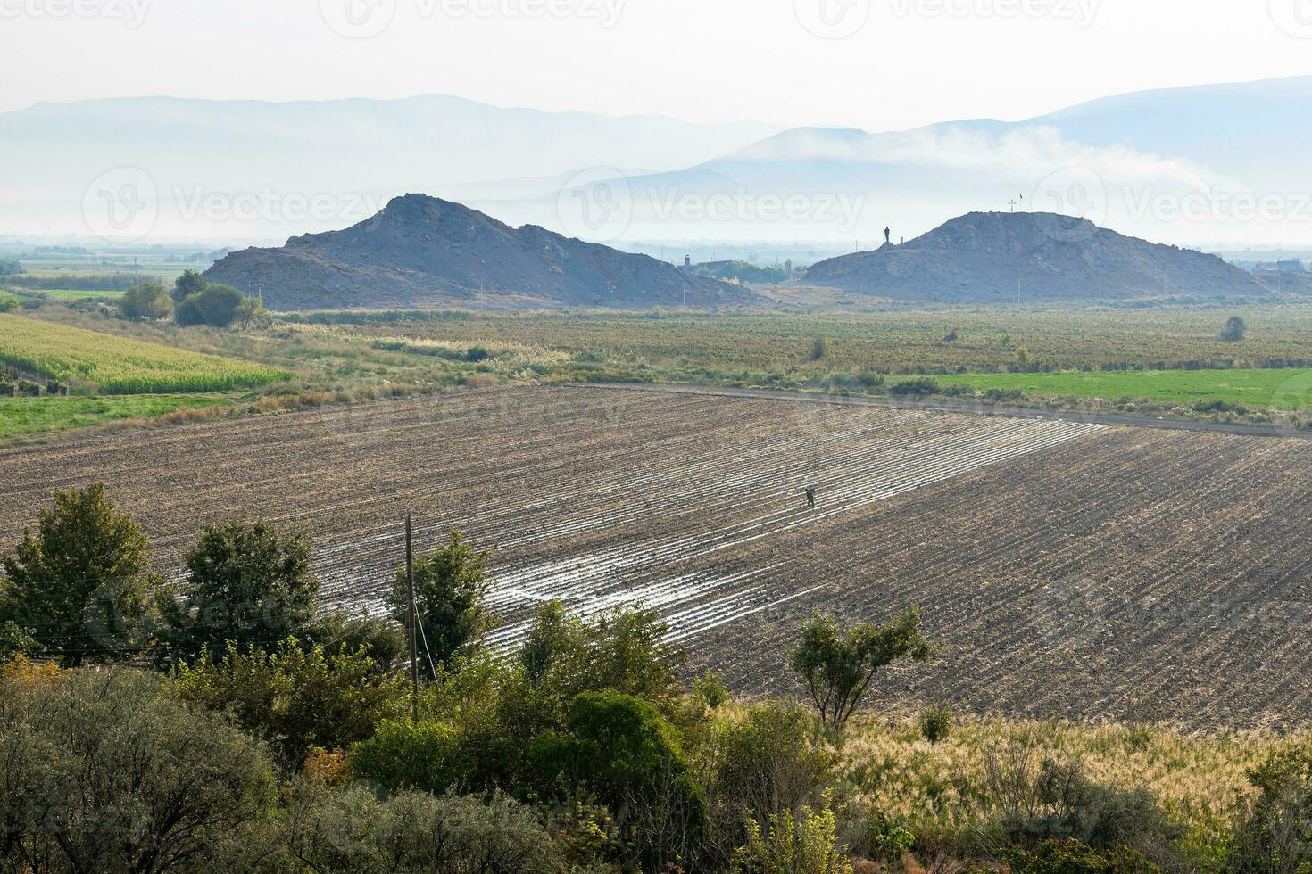 kultiviert landwirtschaftlich Felder im Ararat einfach foto