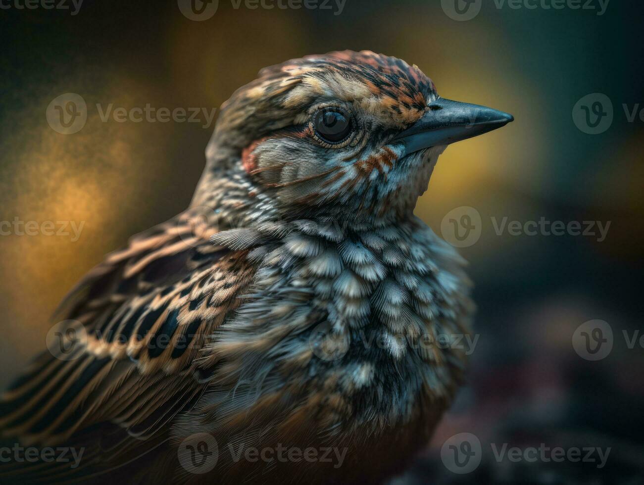 Lerche Vogel Porträt ai generiert foto