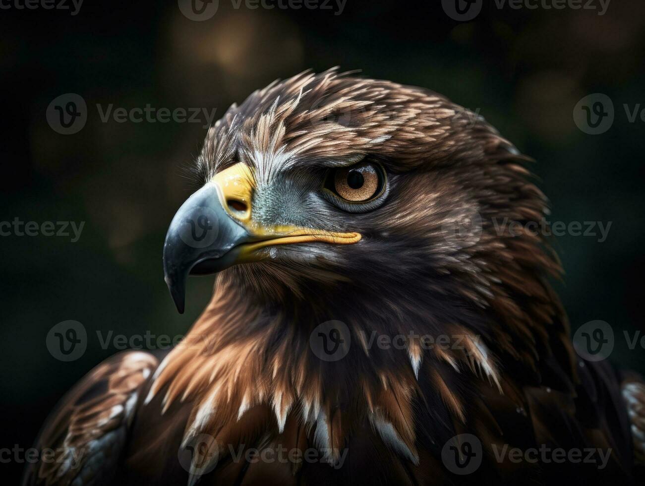 Adler Vogel Porträt ai generiert foto