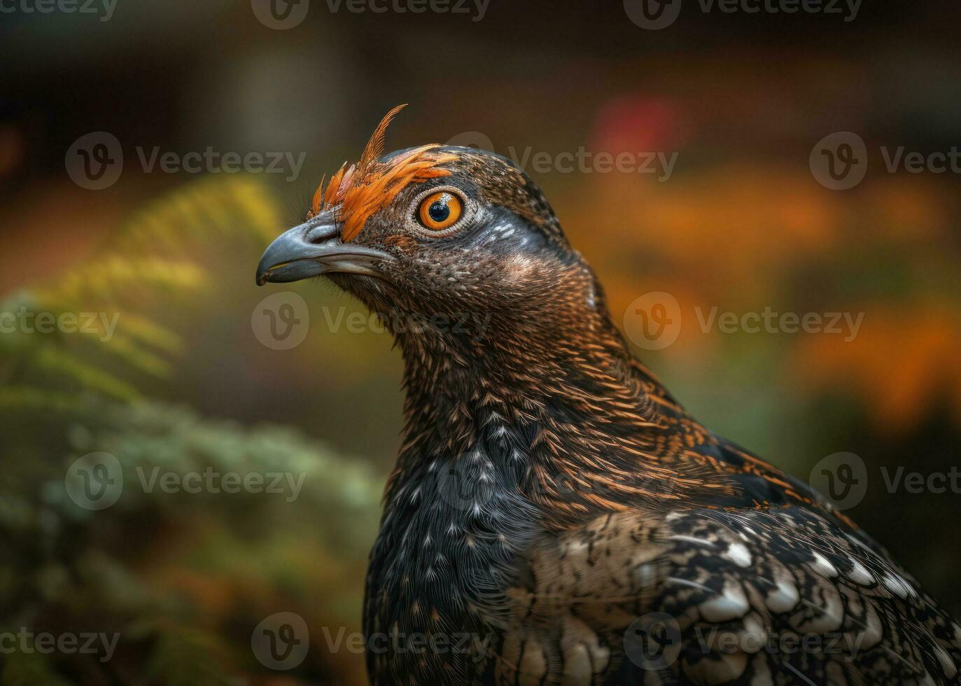 Auerhahn Vogel Porträt ai generiert foto