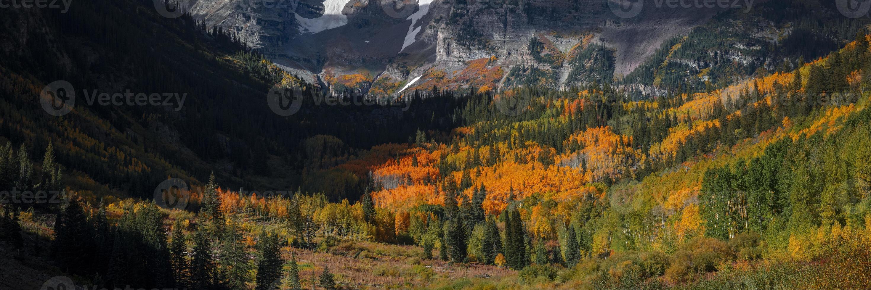 Herbstlaub im Erholungsgebiet Maroon Bells foto