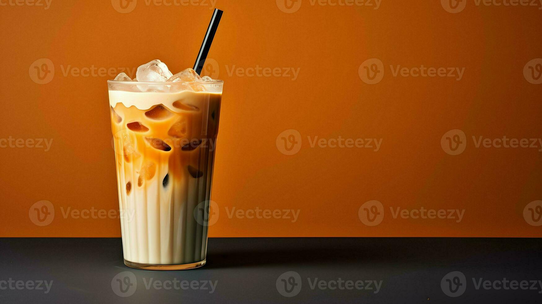 Kürbis würzen Latté, vereist Kaffee Hintergrund Foto, generativ ai foto