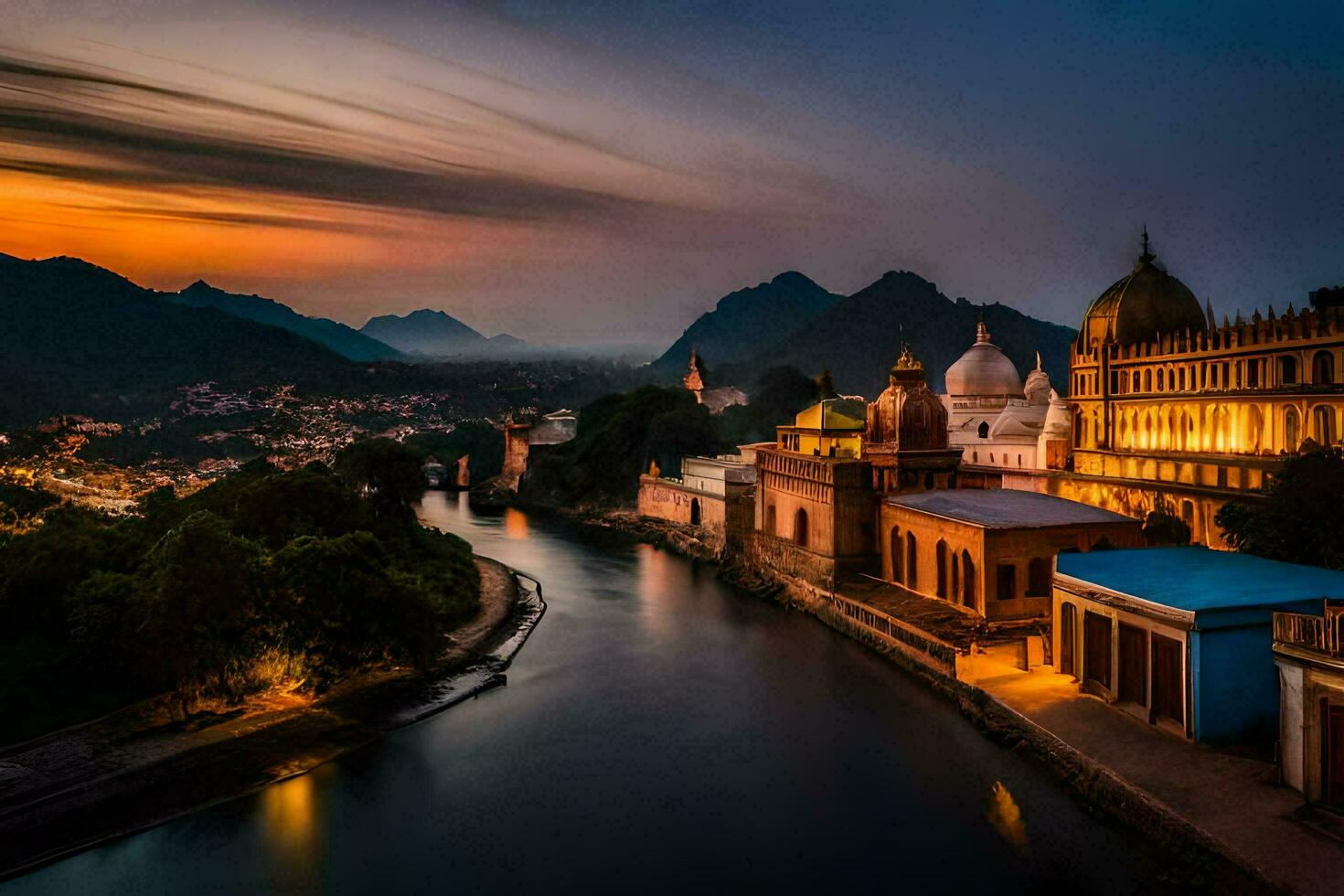 das Stadt von Udaipur, Indien. KI-generiert foto