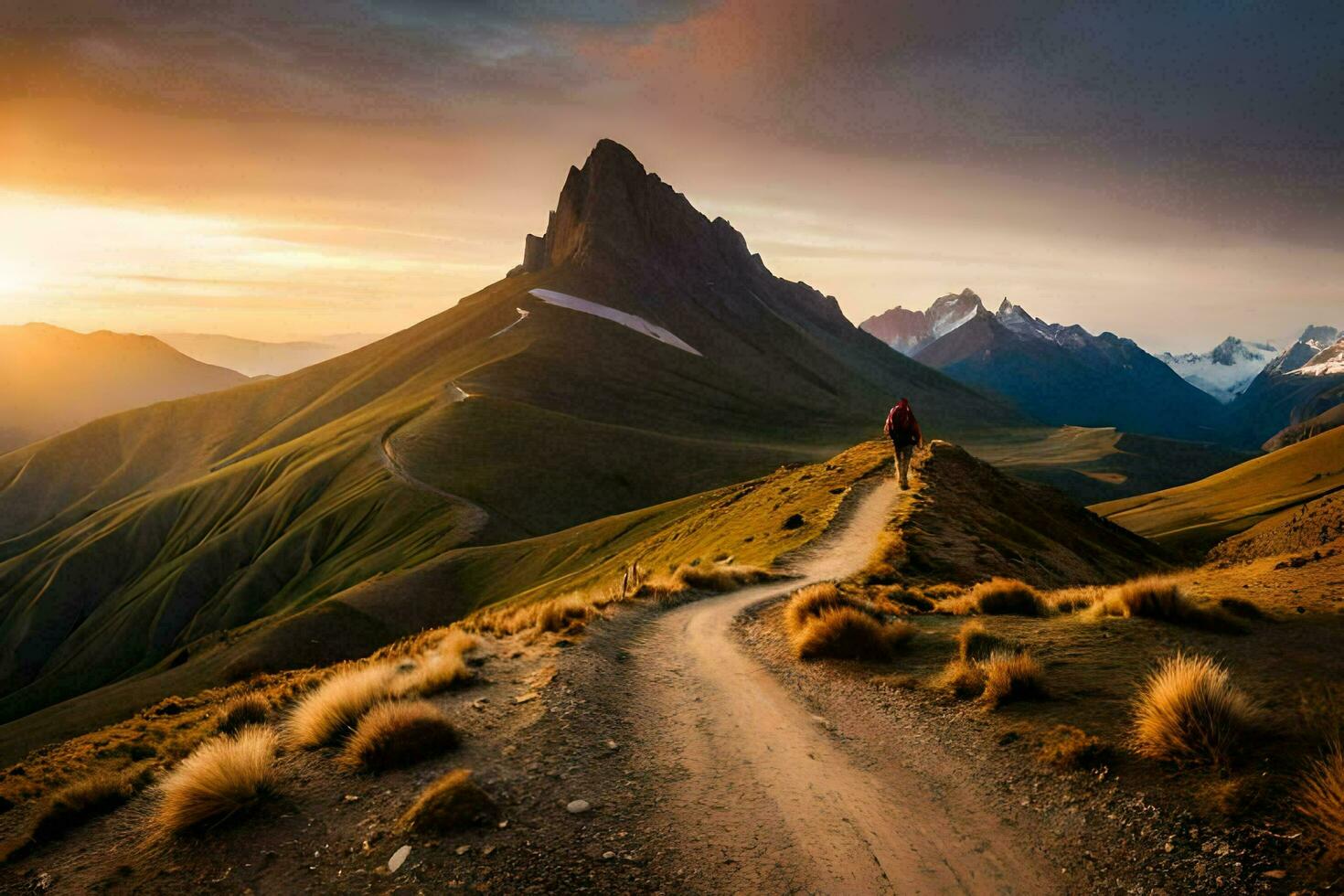 das Straße zu das oben. KI-generiert foto