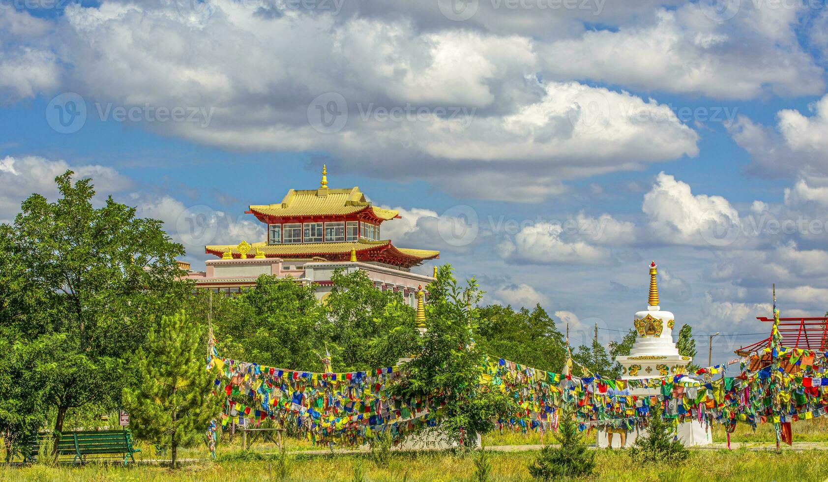 alt Buddhist Tempel im Elista, Republik von Kalmückien, Russland foto