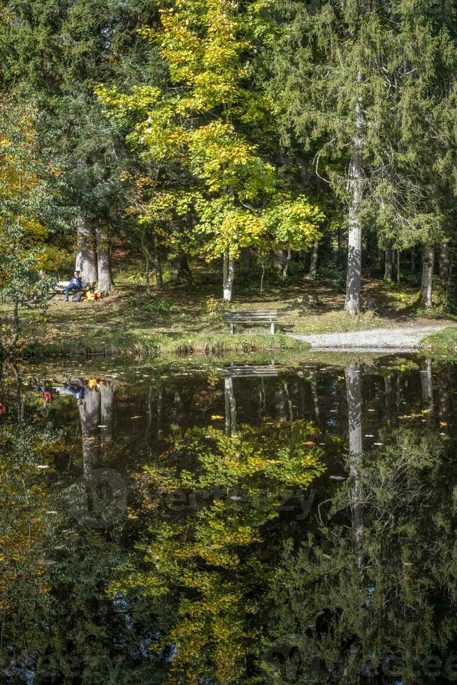 Reflexionen auf das See boedelesee foto