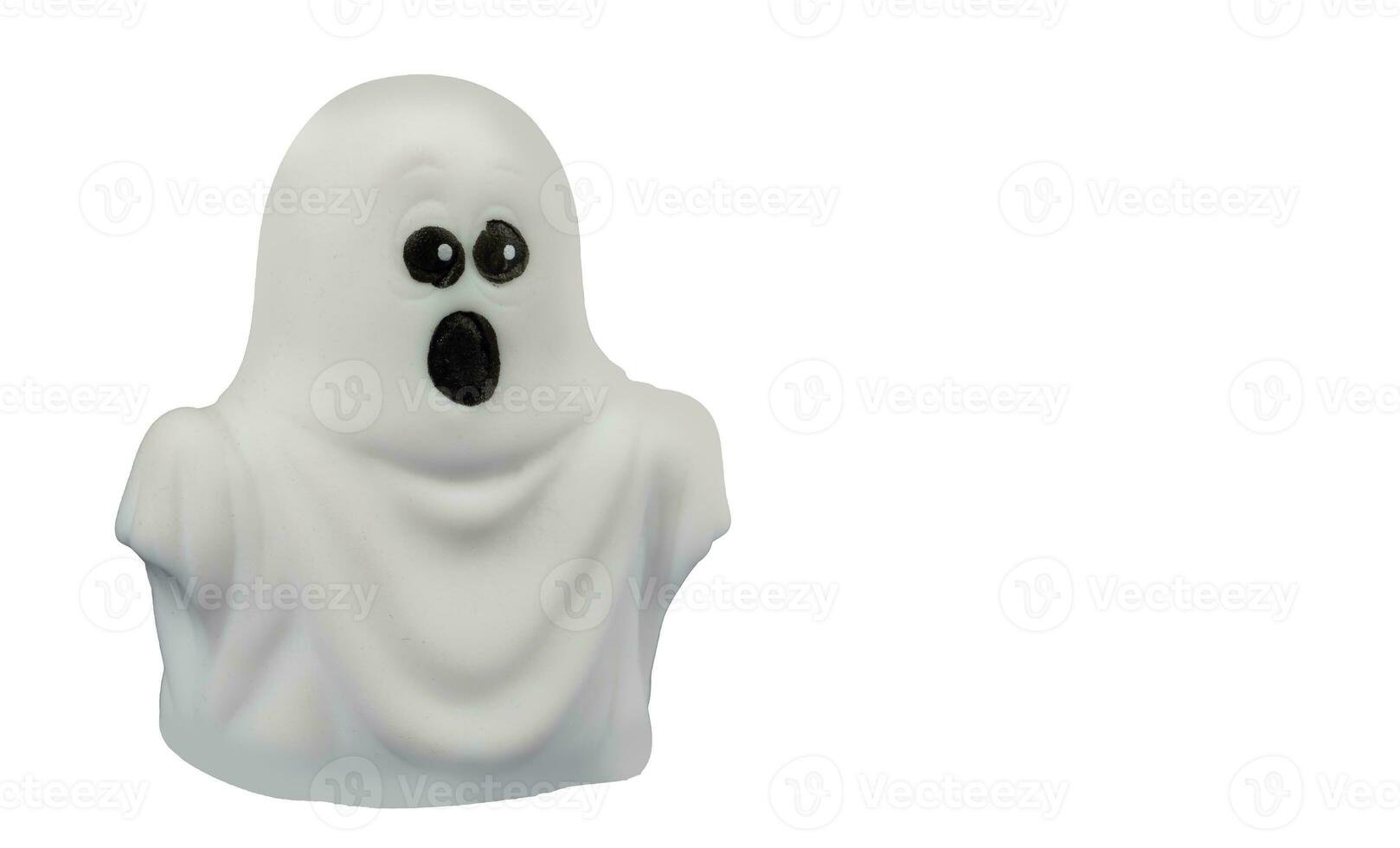 Karikatur Halloween Geist auf ein Weiß Hintergrund. foto