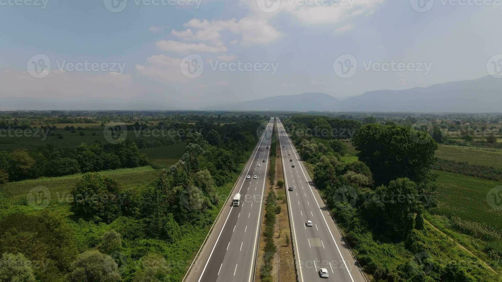 Hyperlapse der Verkehr Antenne Drohne foto