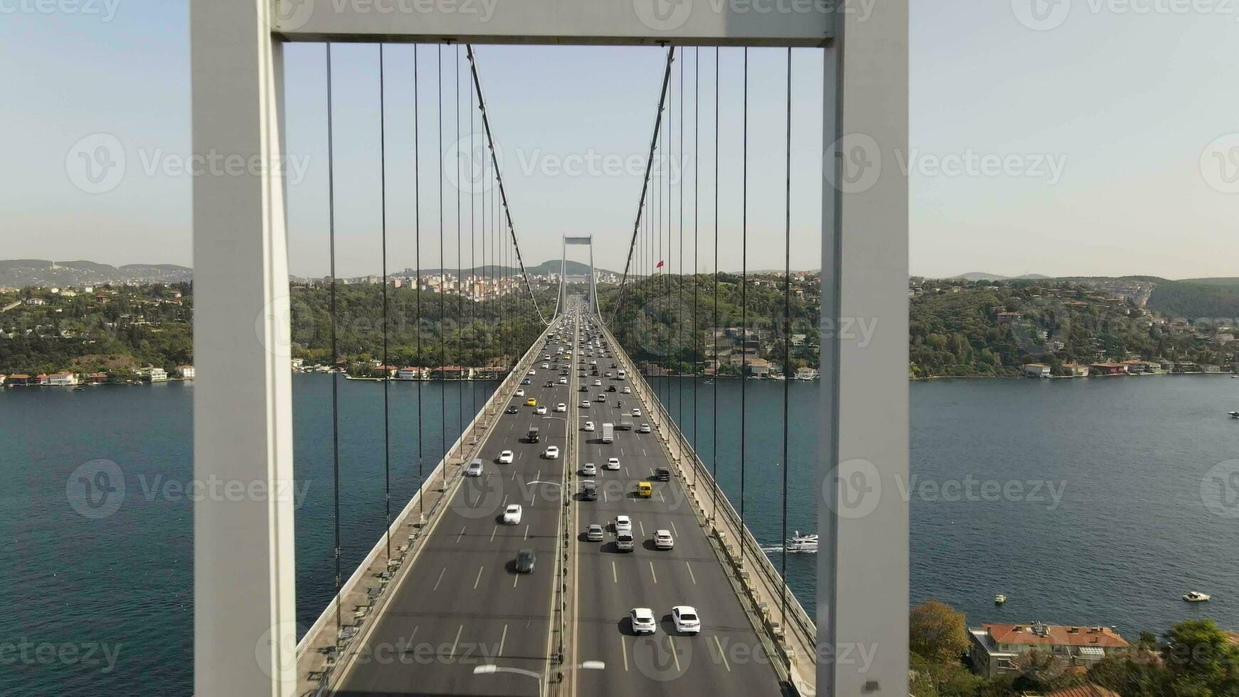 Drohne Schuss Istanbul Brücke foto