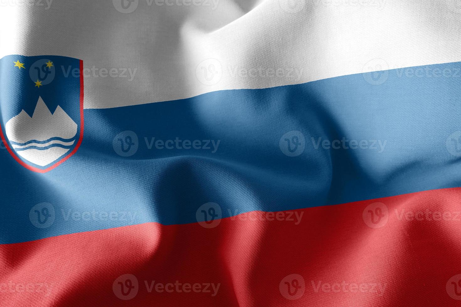 3D-Rendering-Abbildung Flagge von Slowenien. foto