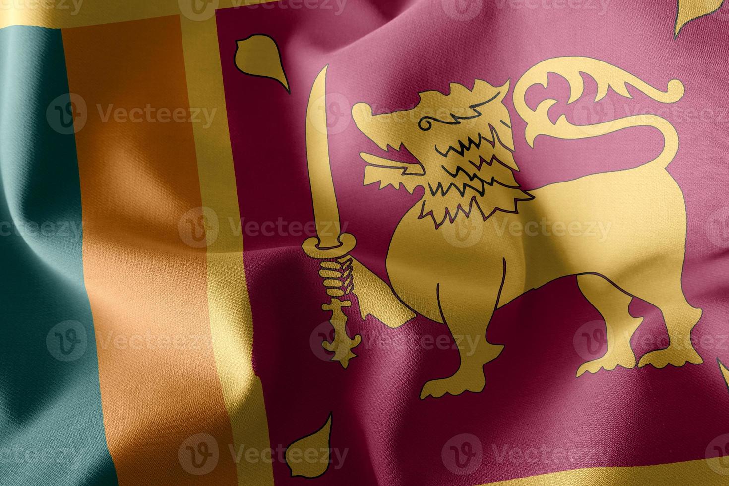 3D-Rendering-Abbildung Flagge von Sri Lanka foto