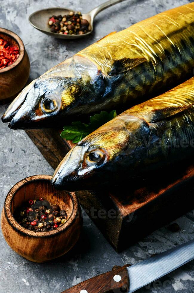 geräuchert Fisch Makrele foto