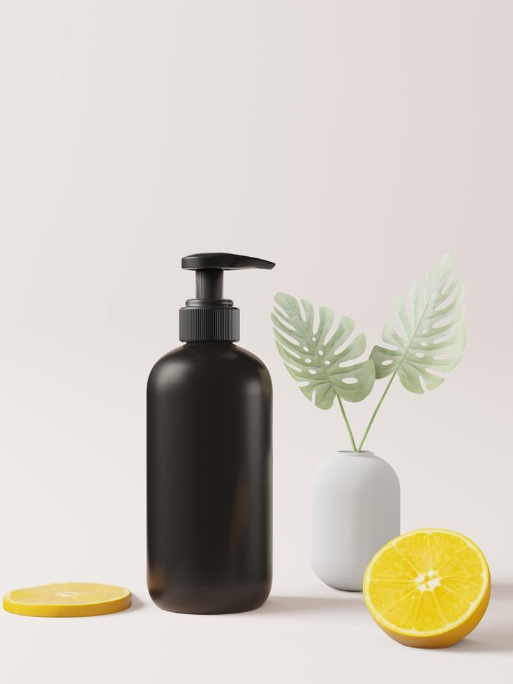 Pumpflasche für Creme oder Parfüm auf weißem Hintergrund. foto