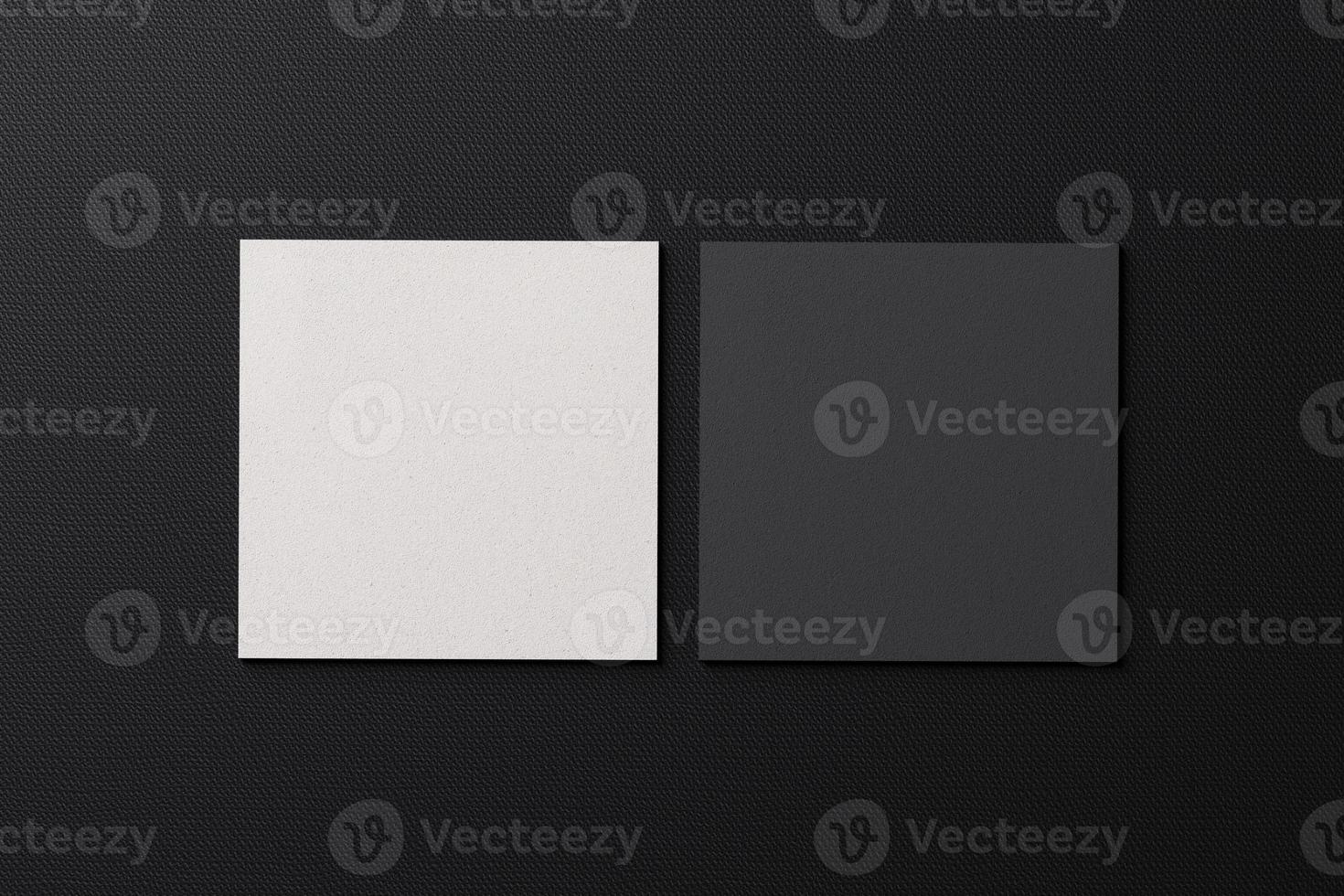 weißes quadratisches Papier-Visitenkartenmodell foto