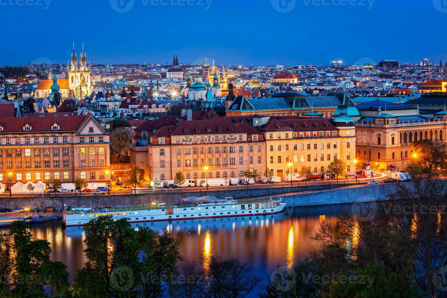 Abend Aussicht von Prag, Tschechisch Republik foto