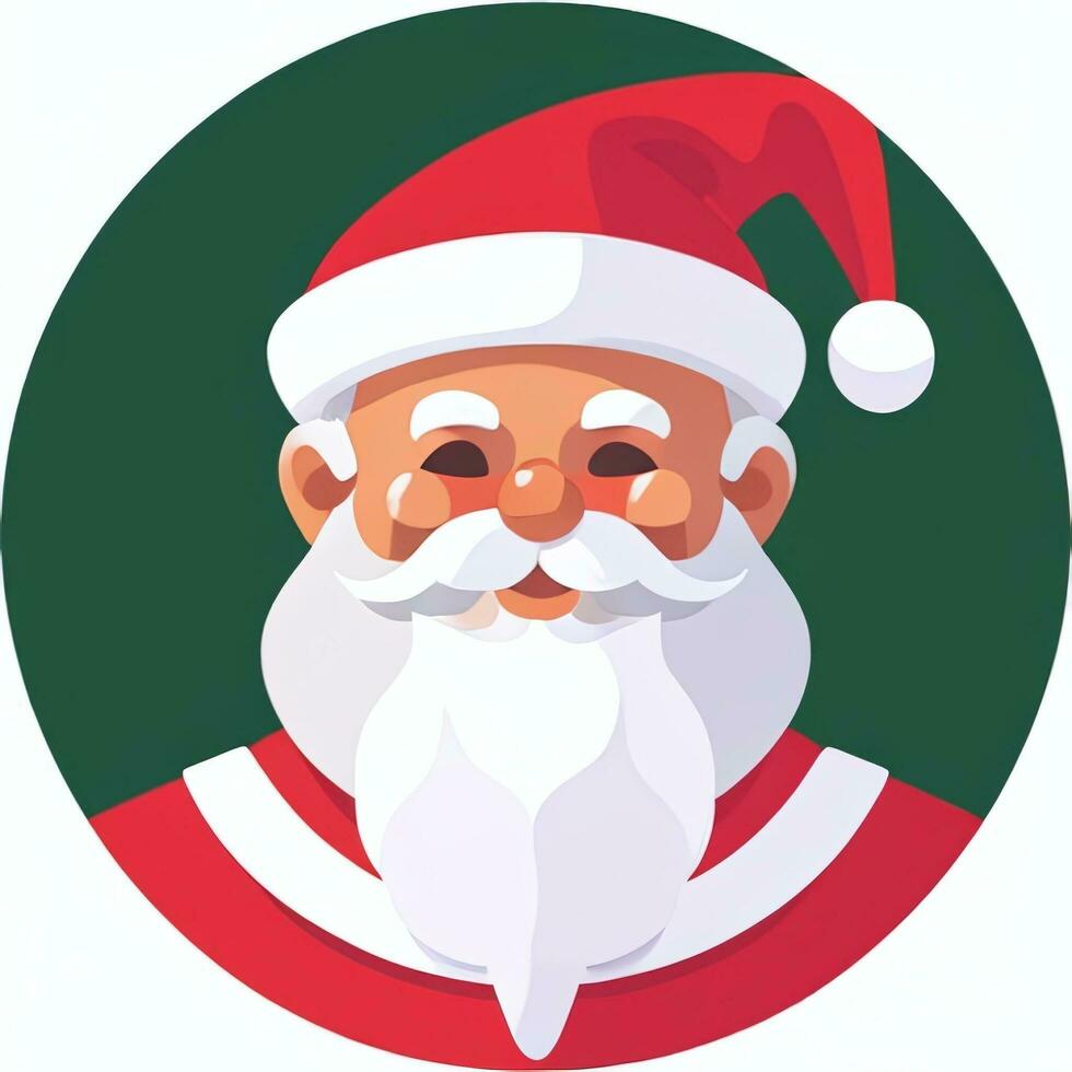 ai generiert Santa claus Clip Kunst Symbol Aufkleber Weihnachten Dekoration einfach Hintergrund foto