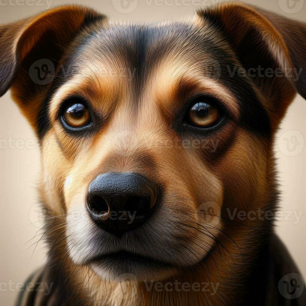 ai generativ Porträt von ein schön Hund. Studio Schuss. foto