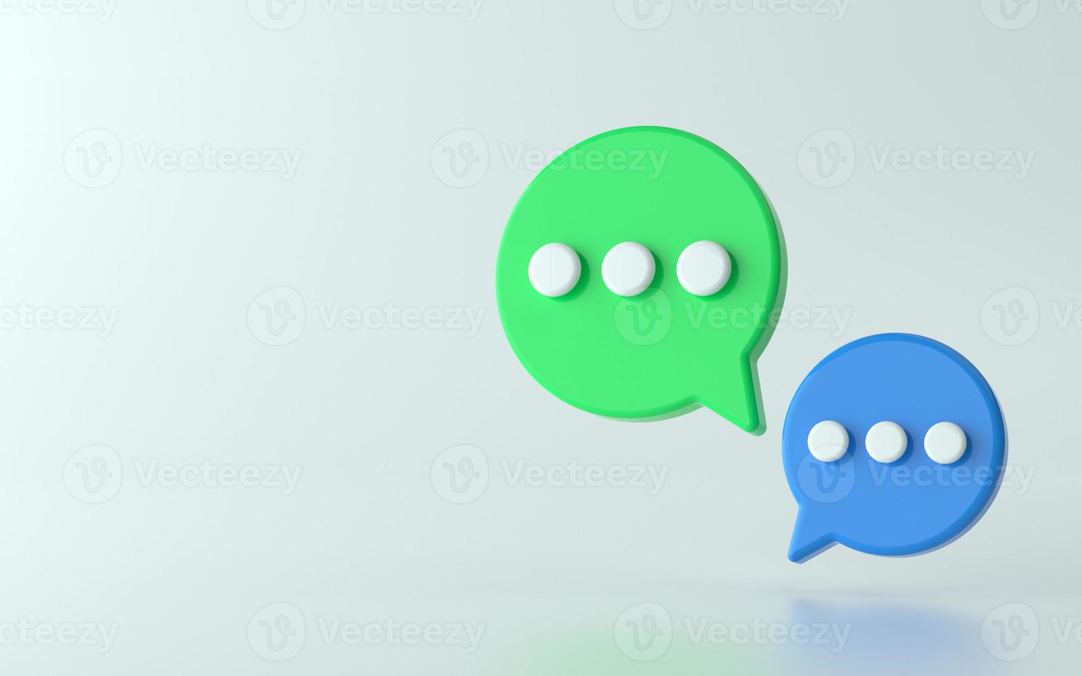 3D-Chat-Symbol-Darstellung foto