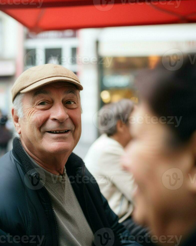 intim Foto von ein Gruppe von Menschen hat verloren im das Menschenmassen von das Stadt. generativ ai