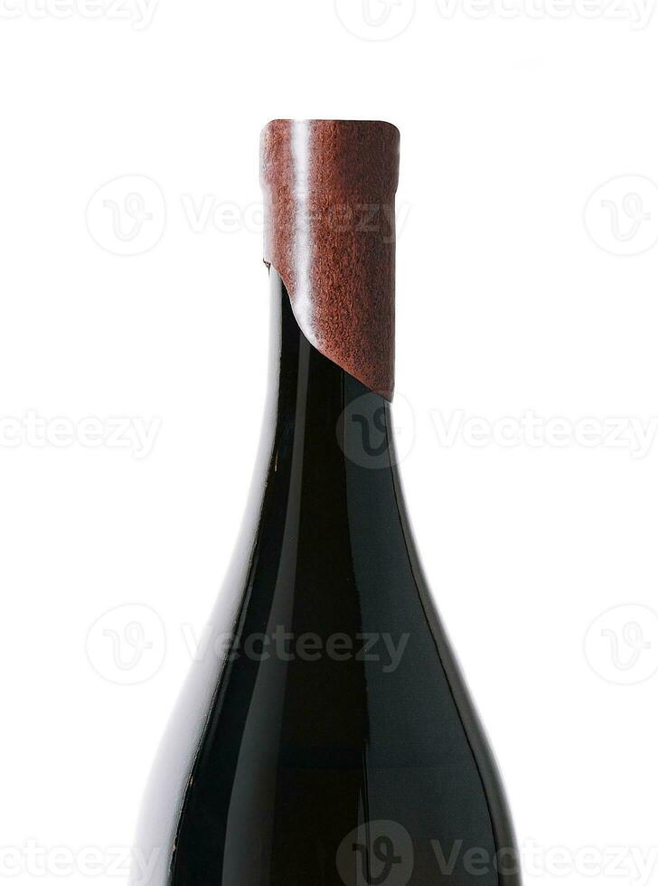 Glas und Flasche Rotwein foto