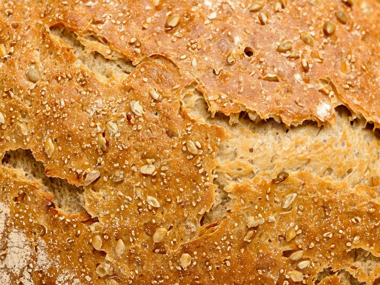 Hintergrund mit Brot und Sesam Saat foto