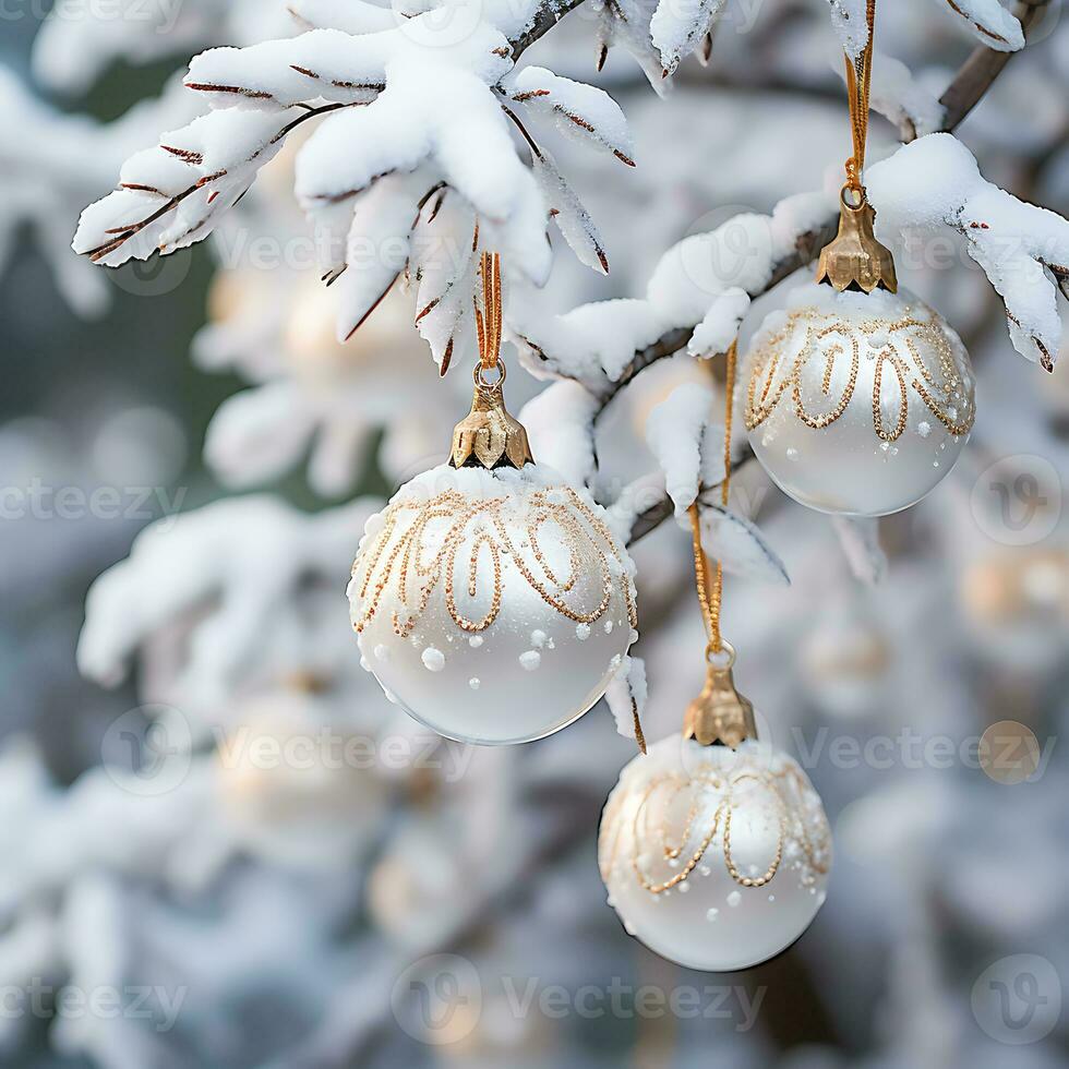 festlich Weihnachten Dekoration Ideen zum ein fröhlich Urlaub Jahreszeit. ai generiert. foto