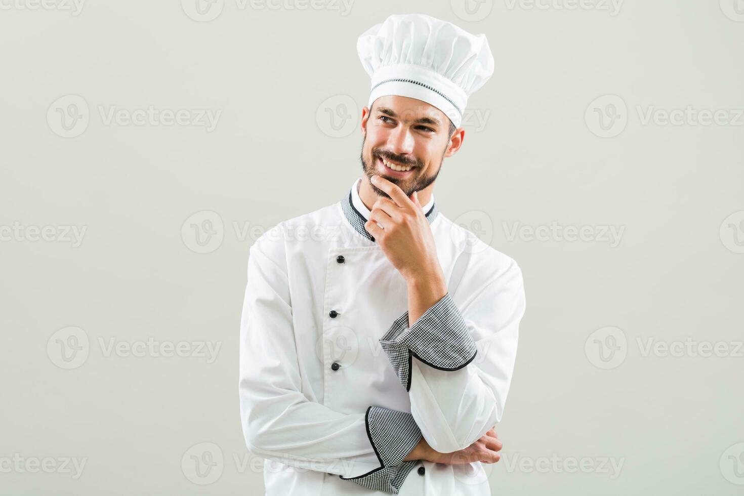 Koch ist Denken Was zu kochen. foto